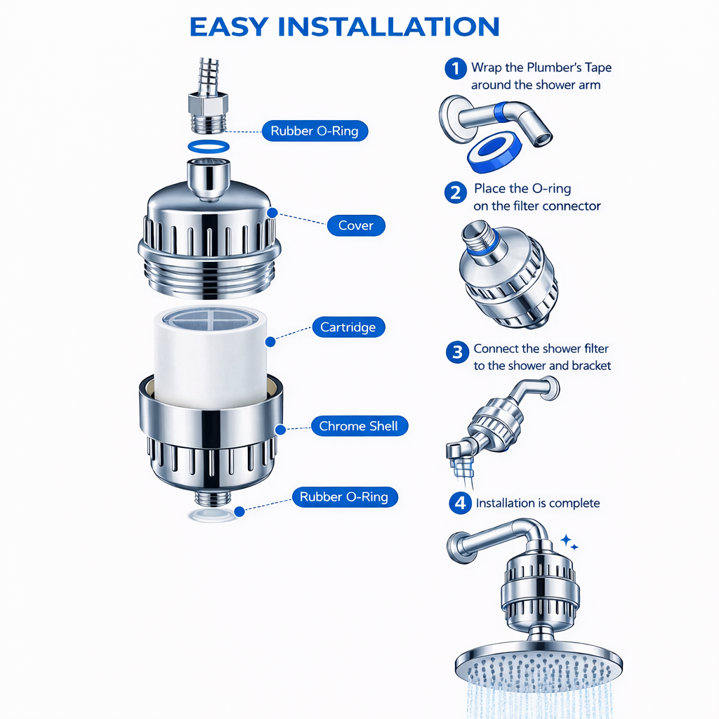 CleanWave Living Shower Filter